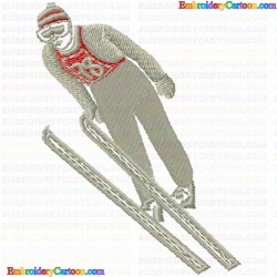 Ski 12 Embroidery Design