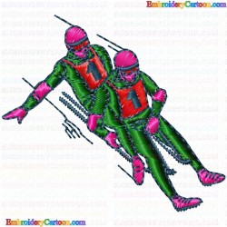 Ski 14 Embroidery Design