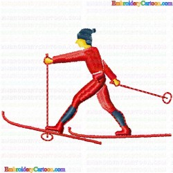 Ski 18 Embroidery Design