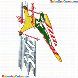 Ski 23 Embroidery Design