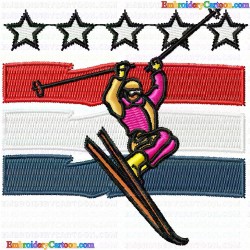 Ski 29 Embroidery Design