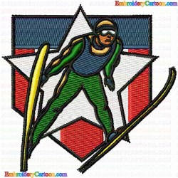 Ski 30 Embroidery Design