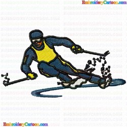 Ski 33 Embroidery Design