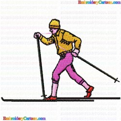 Ski 34 Embroidery Design