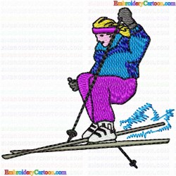 Ski 38 Embroidery Design