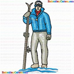 Ski 39 Embroidery Design