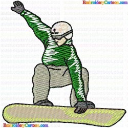 Ski 40 Embroidery Design