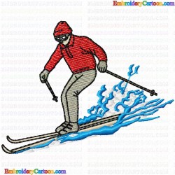 Ski 41 Embroidery Design