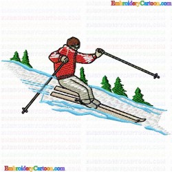 Ski 43 Embroidery Design