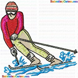 Ski 45 Embroidery Design