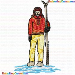 Ski 48 Embroidery Design