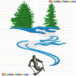 Ski 49 Embroidery Design