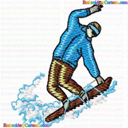 Ski 51 Embroidery Design