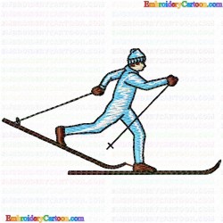 Ski 52 Embroidery Design