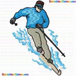 Ski 54 Embroidery Design