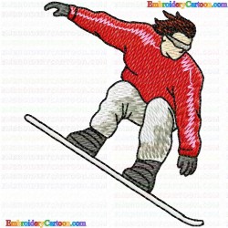 Ski 55 Embroidery Design