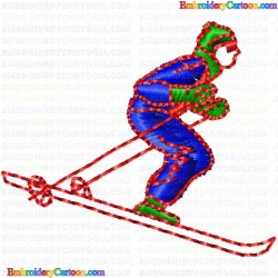 Ski 56 Embroidery Design