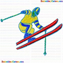 Ski 59 Embroidery Design