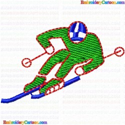 Ski 65 Embroidery Design