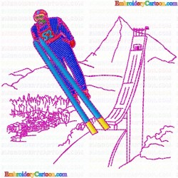 Ski 66 Embroidery Design