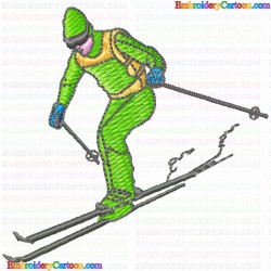 Ski 69 Embroidery Design