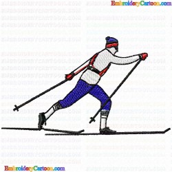 Ski 71 Embroidery Design