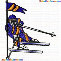 Ski 76 Embroidery Design