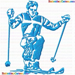 Ski 82 Embroidery Design