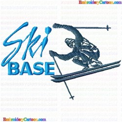 Ski 85 Embroidery Design