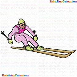 Ski 88 Embroidery Design