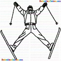 Ski 89 Embroidery Design