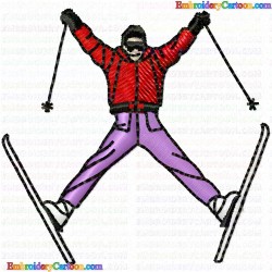 Ski 90 Embroidery Design