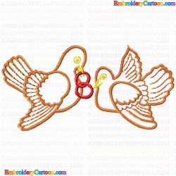 Small Birds 128 Embroidery Design