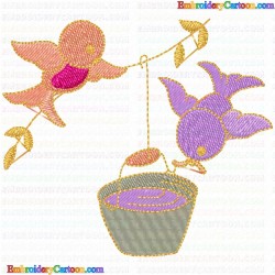 Small Birds 482 Embroidery Design