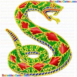 Snake 7 Embroidery Design