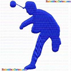 Sports Silhouette 20 Embroidery Design