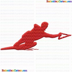 Sports Silhouette 30 Embroidery Design