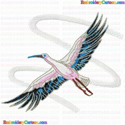 Stork 2 Embroidery Design