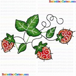 Strawberry 1 Embroidery Design