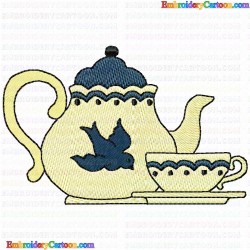 Teapots 102 Embroidery Design