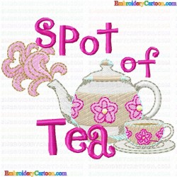 Teapots 112 Embroidery Design