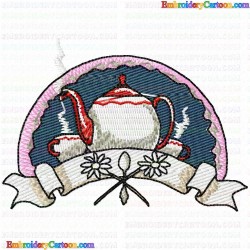 Teapots 120 Embroidery Design