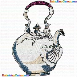 Teapots 128 Embroidery Design