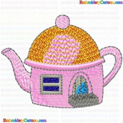 Teapots 12 Embroidery Design