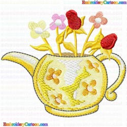 Teapots 138 Embroidery Design