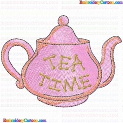 Teapots 140 Embroidery Design