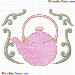 Teapots 145 Embroidery Design