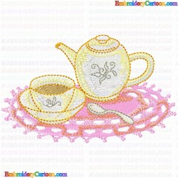 Teapots 148 Embroidery Design