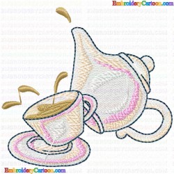 Teapots 151 Embroidery Design