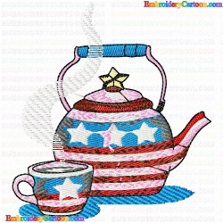 Teapots 156 Embroidery Design